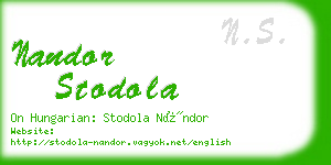 nandor stodola business card